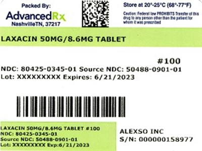 Label 1 (Laxacin 80425 0345 01)